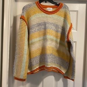Urban Outfitters Marcia Mixed Knit Crew Neck Sweater